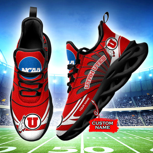 Ideafootwear Utah Utes NCAA Max Soul Shoes Sneakers For Men And Women