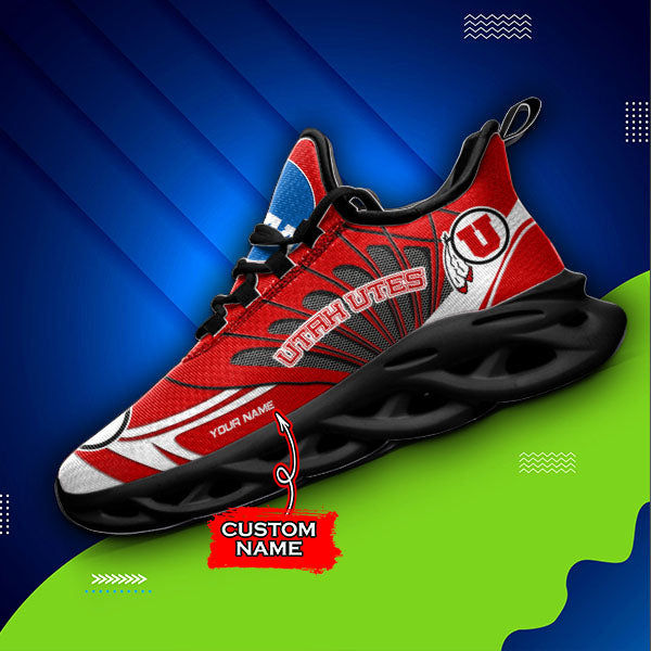 Ideafootwear Utah Utes NCAA Max Soul Shoes Sneakers For Men And Women