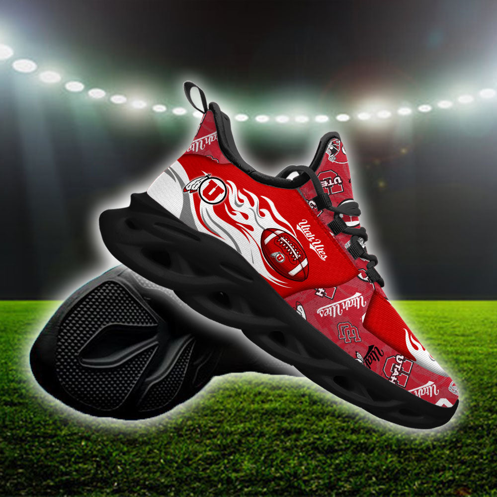 Ideafootwear Utah Utes NCAA Max Soul Shoes Sneakers For Men And Women
