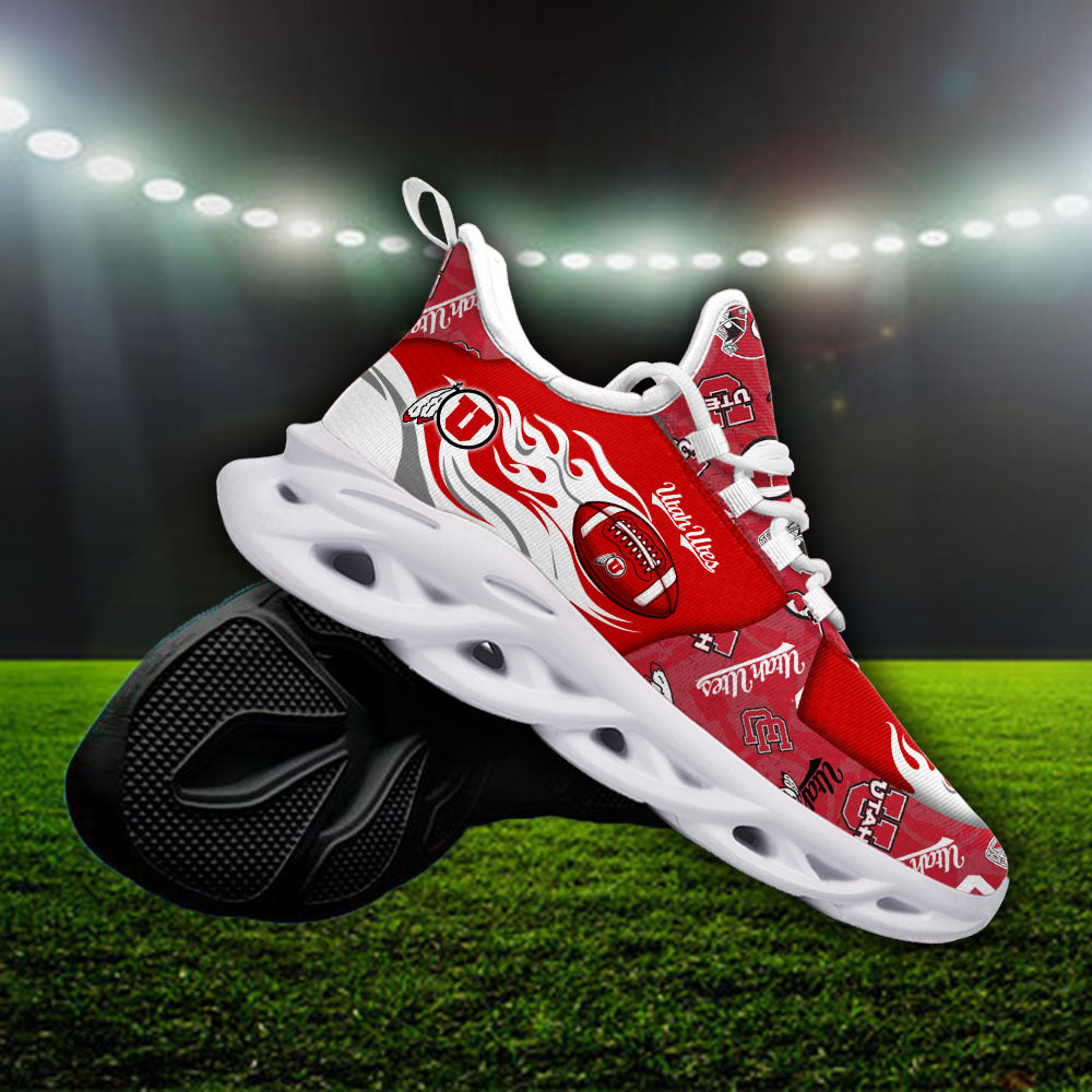 Ideafootwear Utah Utes NCAA Max Soul Shoes Sneakers For Men And Women