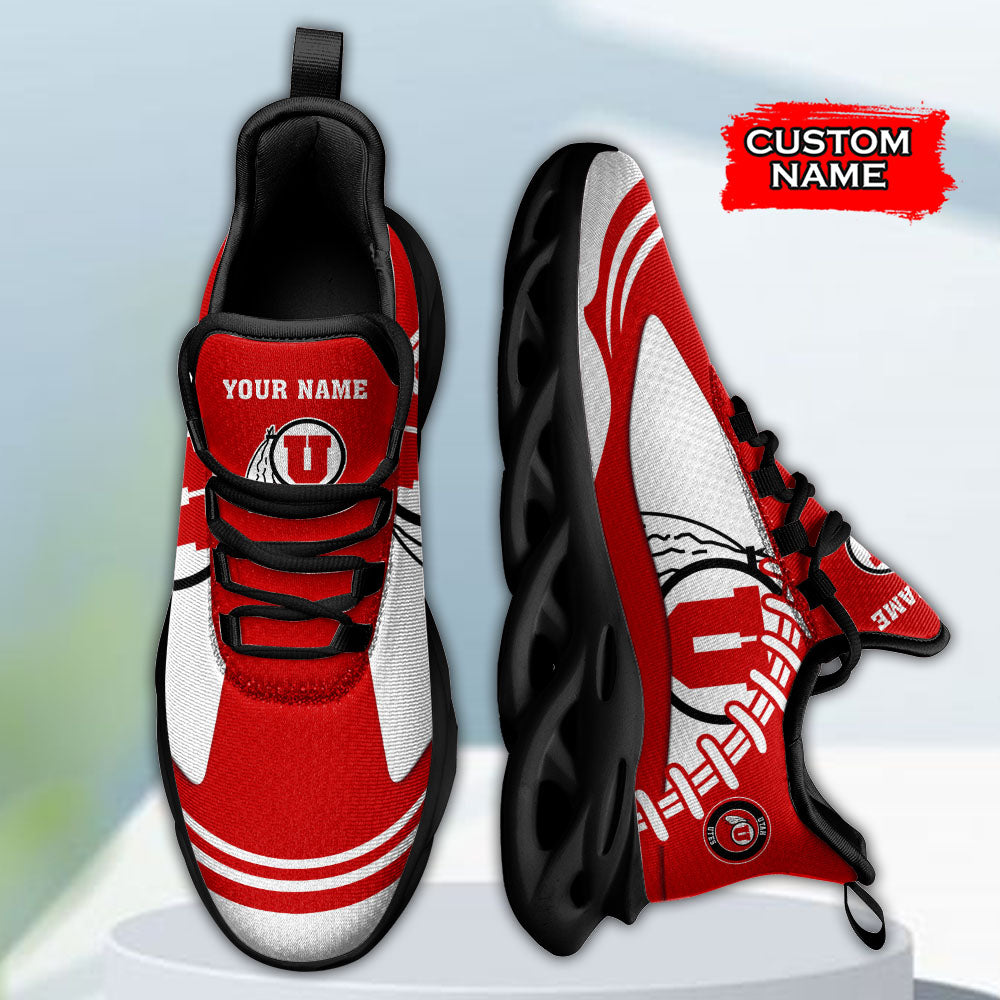 Ideafootwear Utah Utes NCAA Max Soul Shoes Sneakers For Men And Women