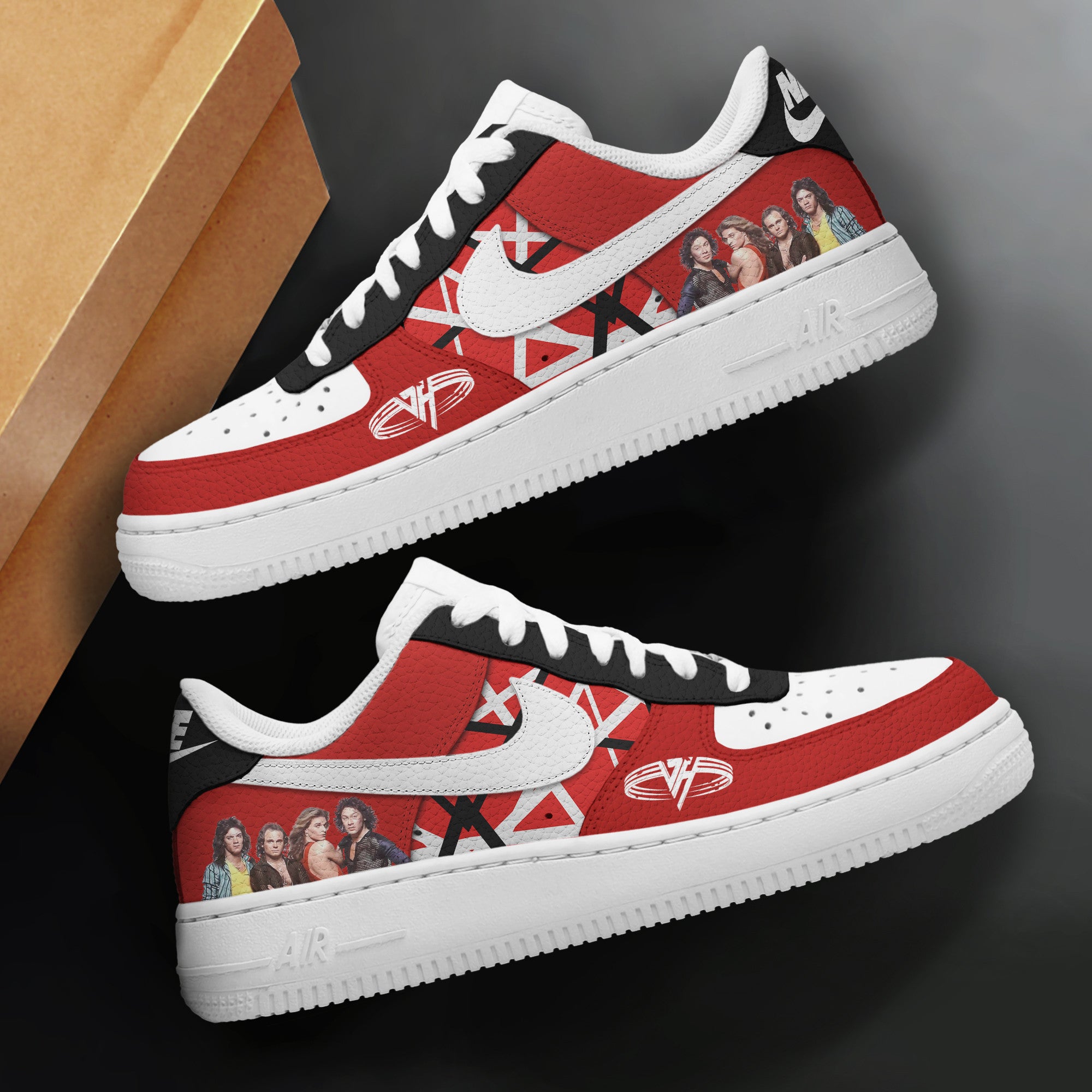Ideafootwear Van Halen Air Low-Top Sneakers Shoes For Men And Women