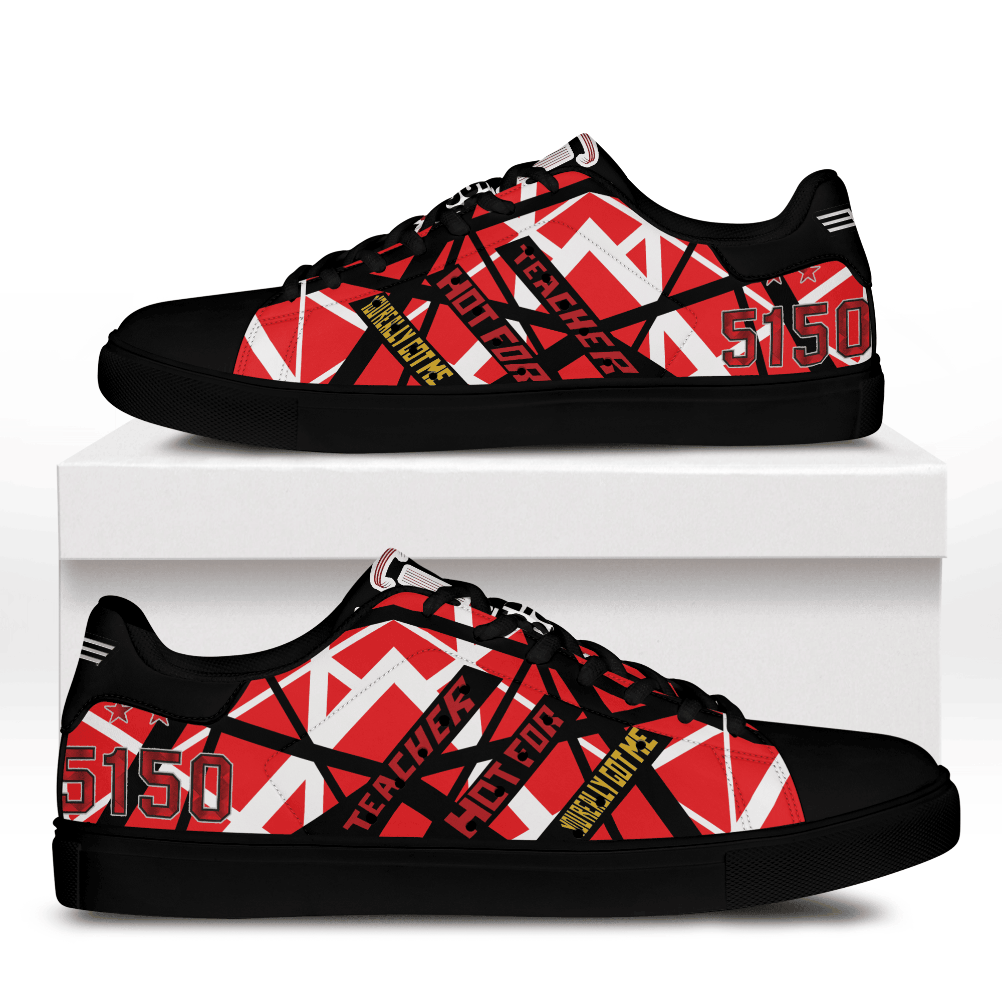 Ideafootwear Van Halen Air Low-Top Sneakers Shoes For Men And Women