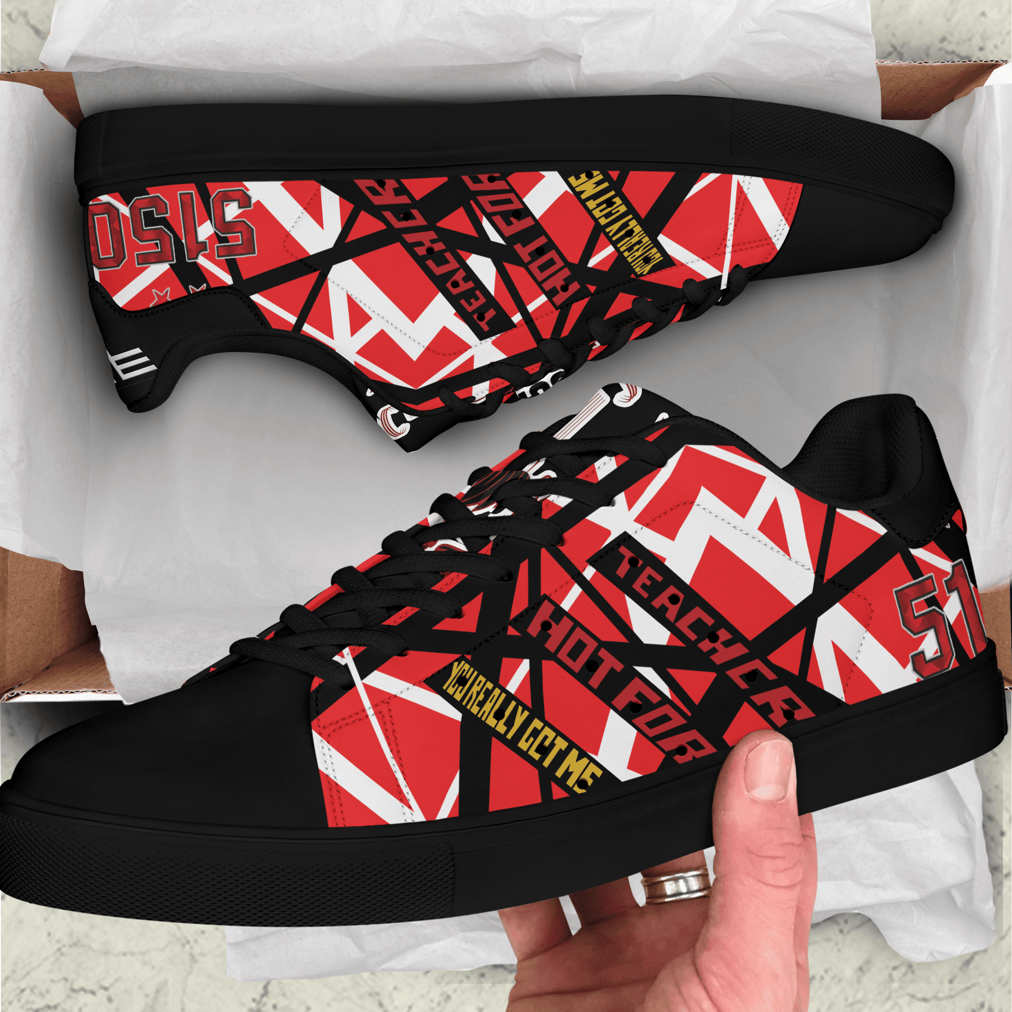 Ideafootwear Van Halen Air Low-Top Sneakers Shoes For Men And Women