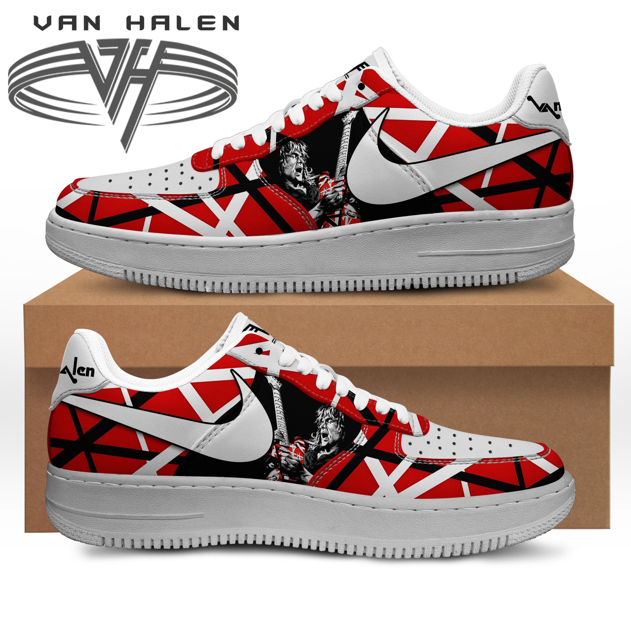 Ideafootwear Van Halen Air Low-Top Sneakers Shoes For Men And Women