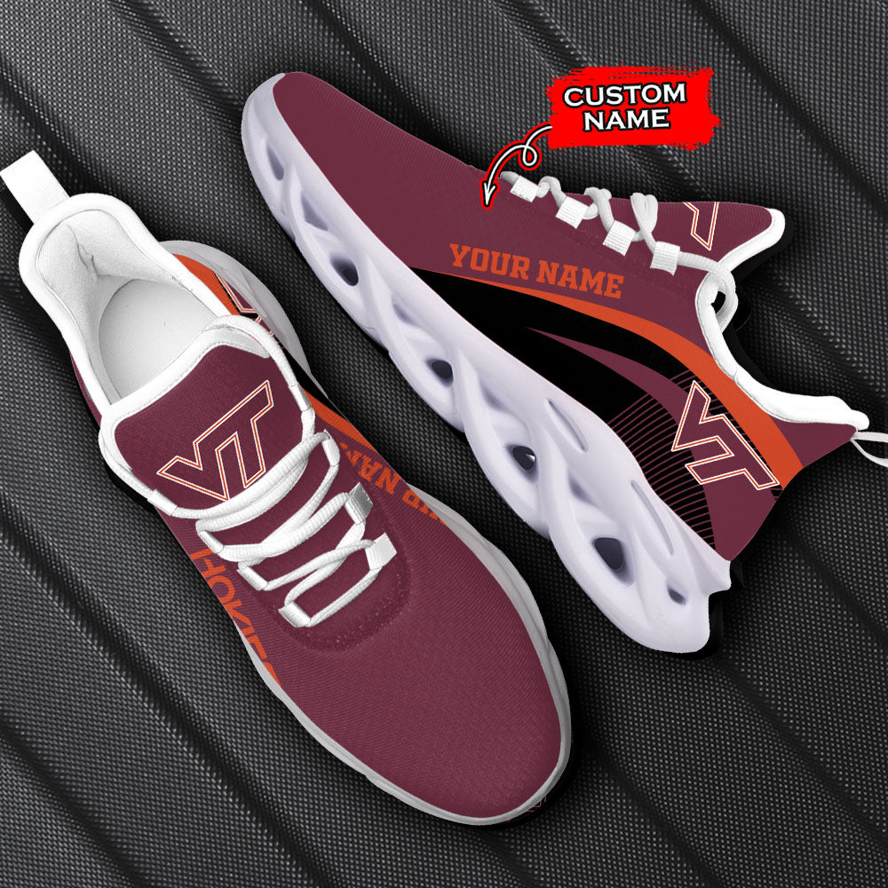 Ideafootwear Virginia Tech Hokies NCAA Max Soul Shoes Sneakers For Men And Women
