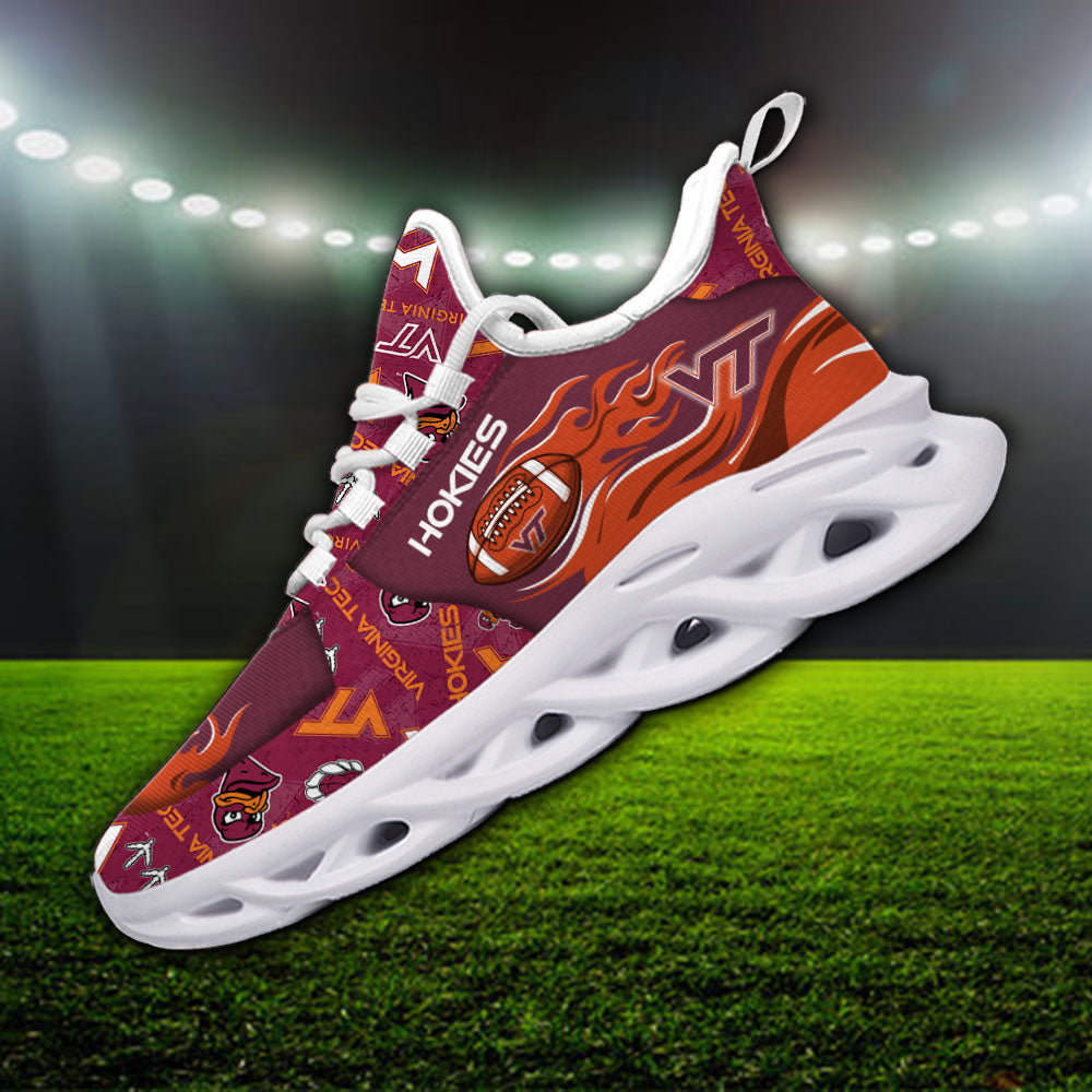 Ideafootwear Virginia Tech Hokies NCAA Max Soul Shoes Sneakers For Men And Women