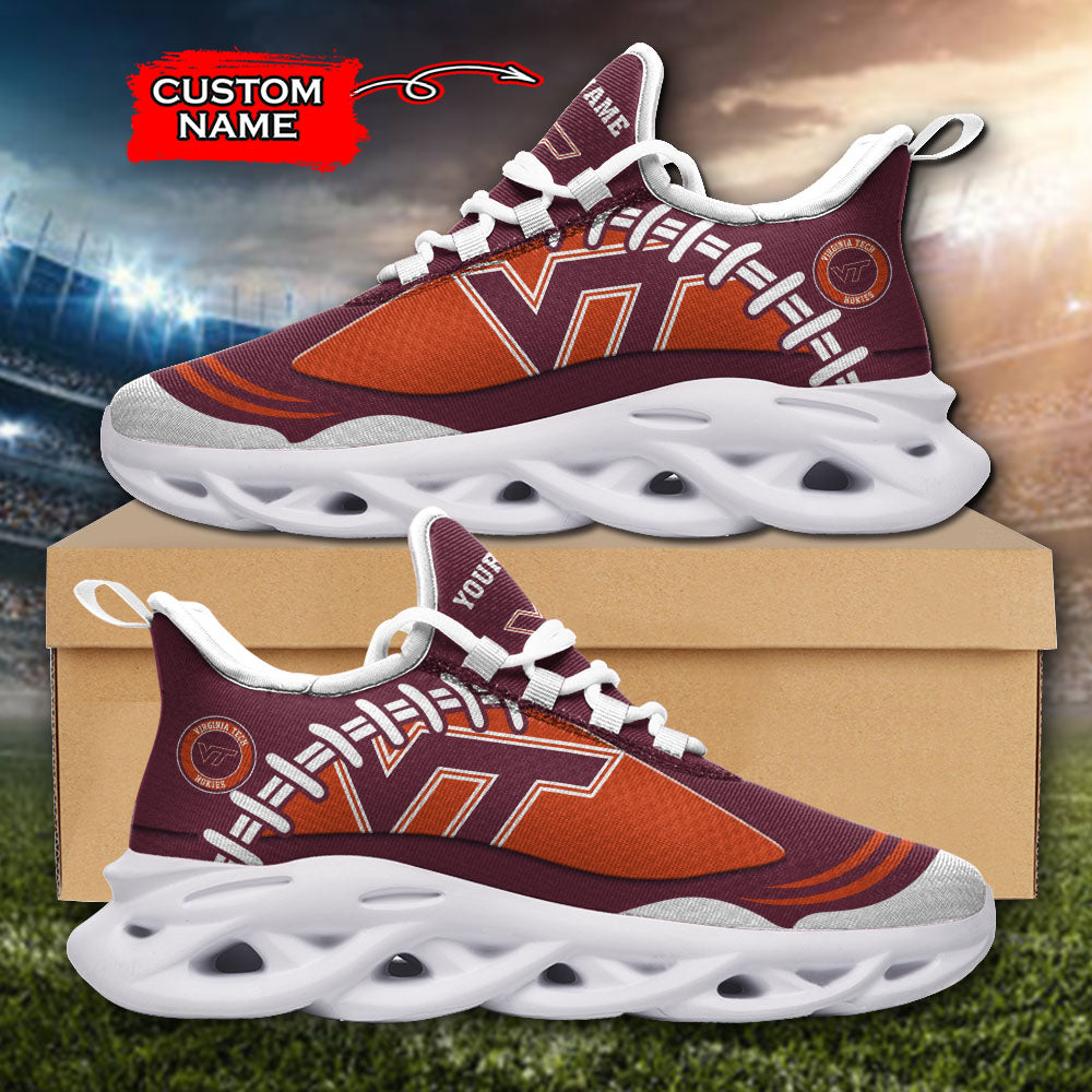 Ideafootwear Virginia Tech Hokies NCAA Max Soul Shoes Sneakers For Men And Women