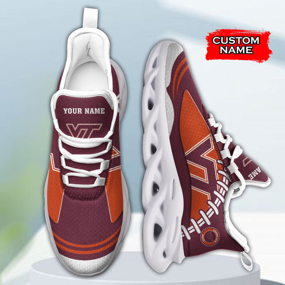 Ideafootwear Virginia Tech Hokies NCAA Max Soul Shoes Sneakers For Men And Women