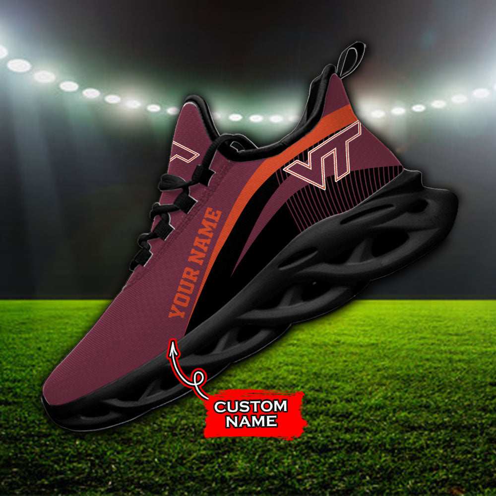 Ideafootwear Virginia Tech Hokies NCAA Max Soul Shoes Sneakers For Men And Women