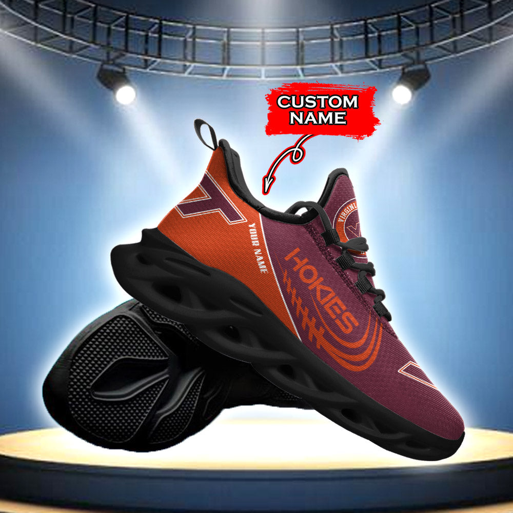 Ideafootwear Virginia Tech Hokies NCAA Max Soul Shoes Sneakers For Men And Women