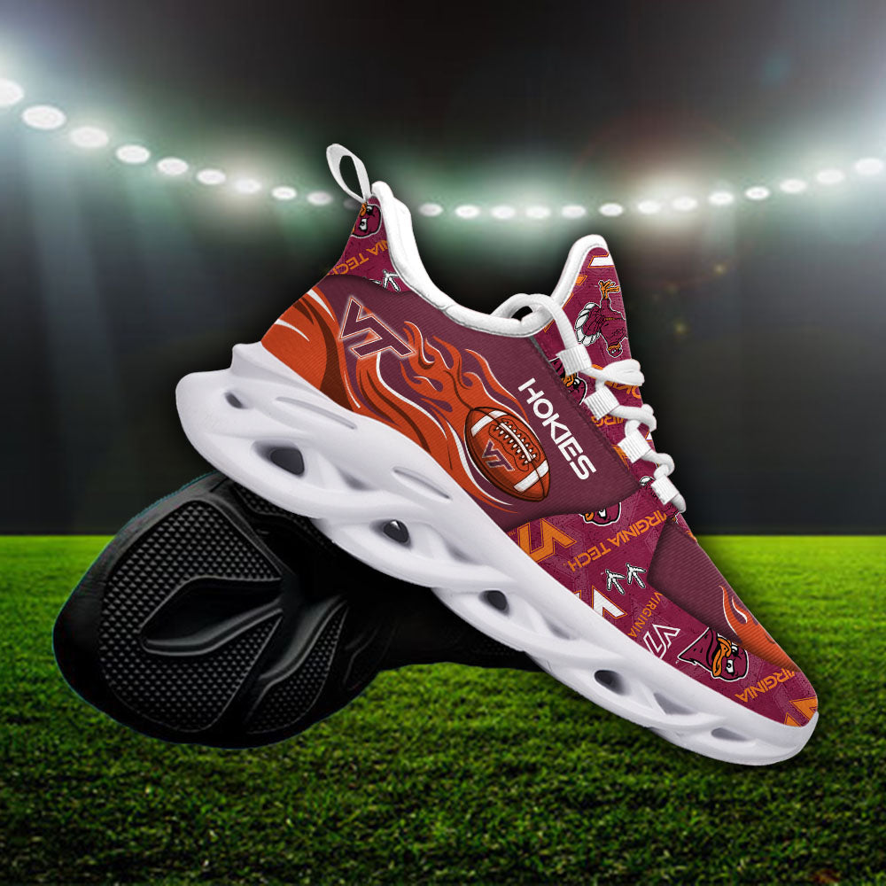 Ideafootwear Virginia Tech Hokies NCAA Max Soul Shoes Sneakers For Men And Women