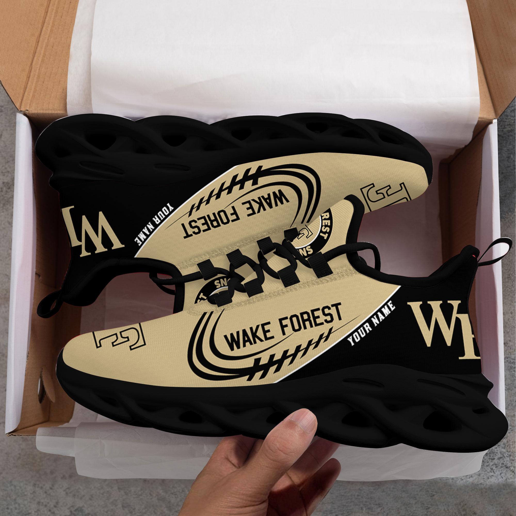 Ideafootwear Wake Forest Demon Deacons Max Soul Shoes Sneakers For Men And Women