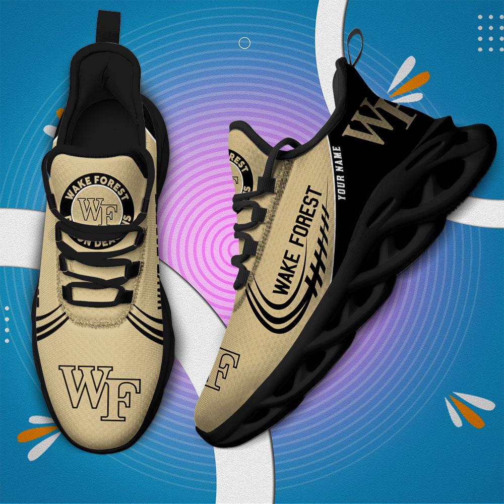 Ideafootwear Wake Forest Demon Deacons Max Soul Shoes Sneakers For Men And Women