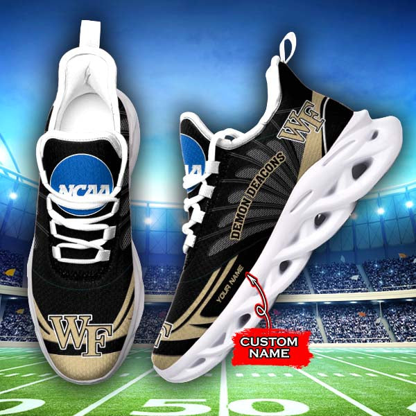 Ideafootwear Wake Forest Demon Deacons NCAA Max Soul Shoes Sneakers For Men And Women