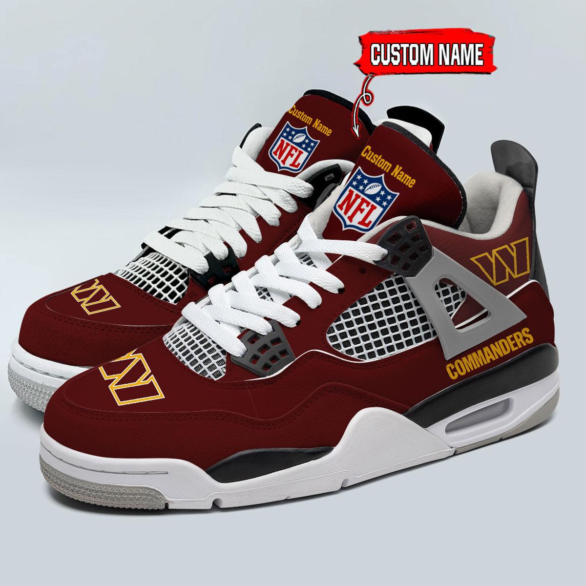 Ideafootwear Washington Commanders AJ4 Sneakers Shoes For Men And Women