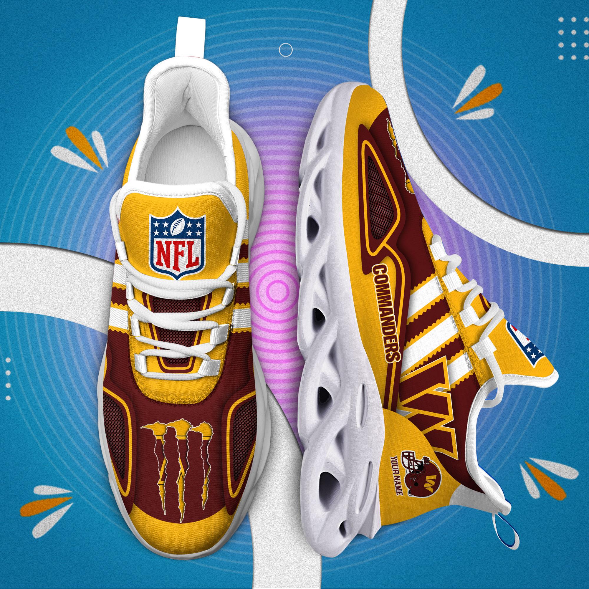 Ideafootwear Washington Commanders Max Soul Shoes Sneakers For Men And Women