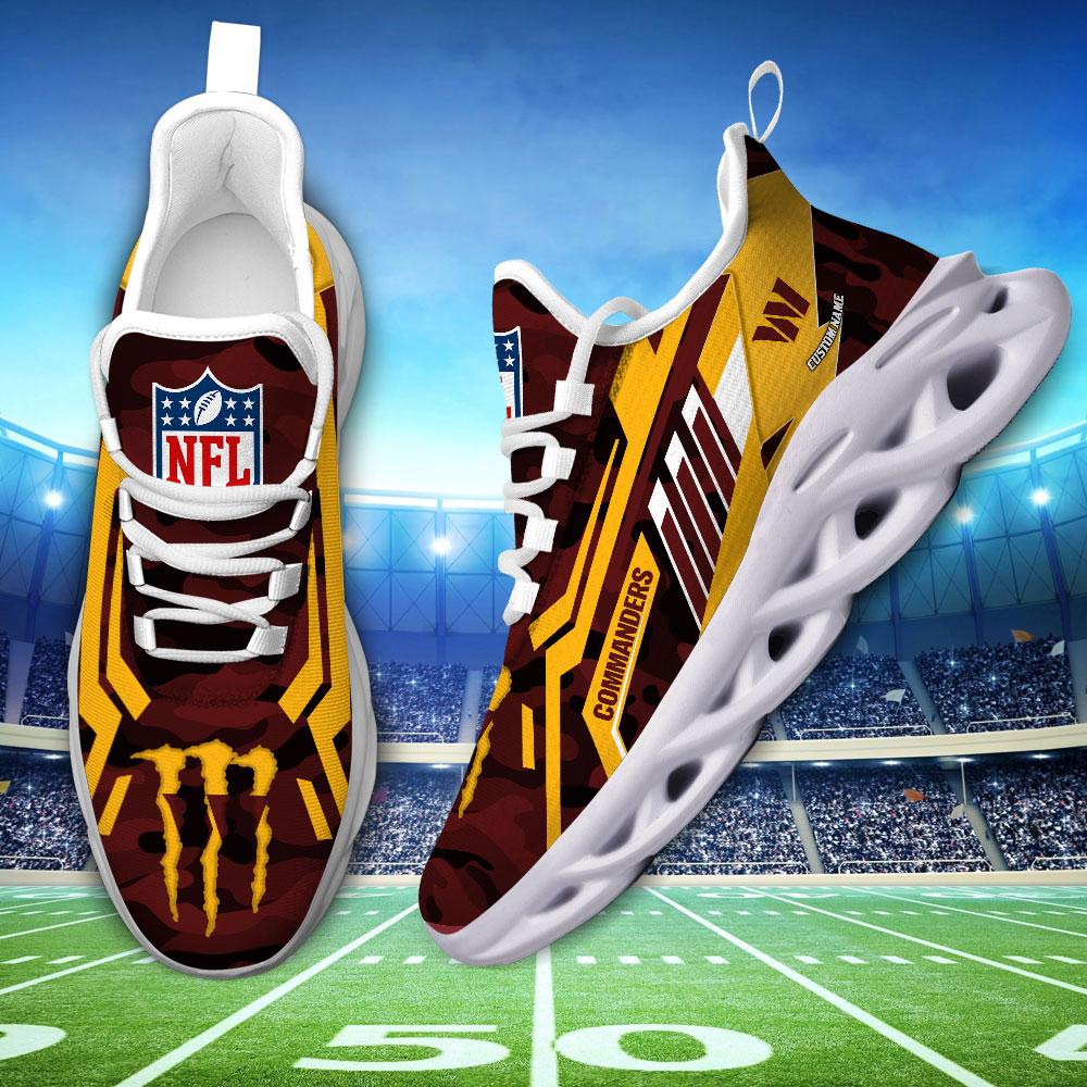 Ideafootwear Washington Commanders Max Soul Shoes Sneakers For Men And Women