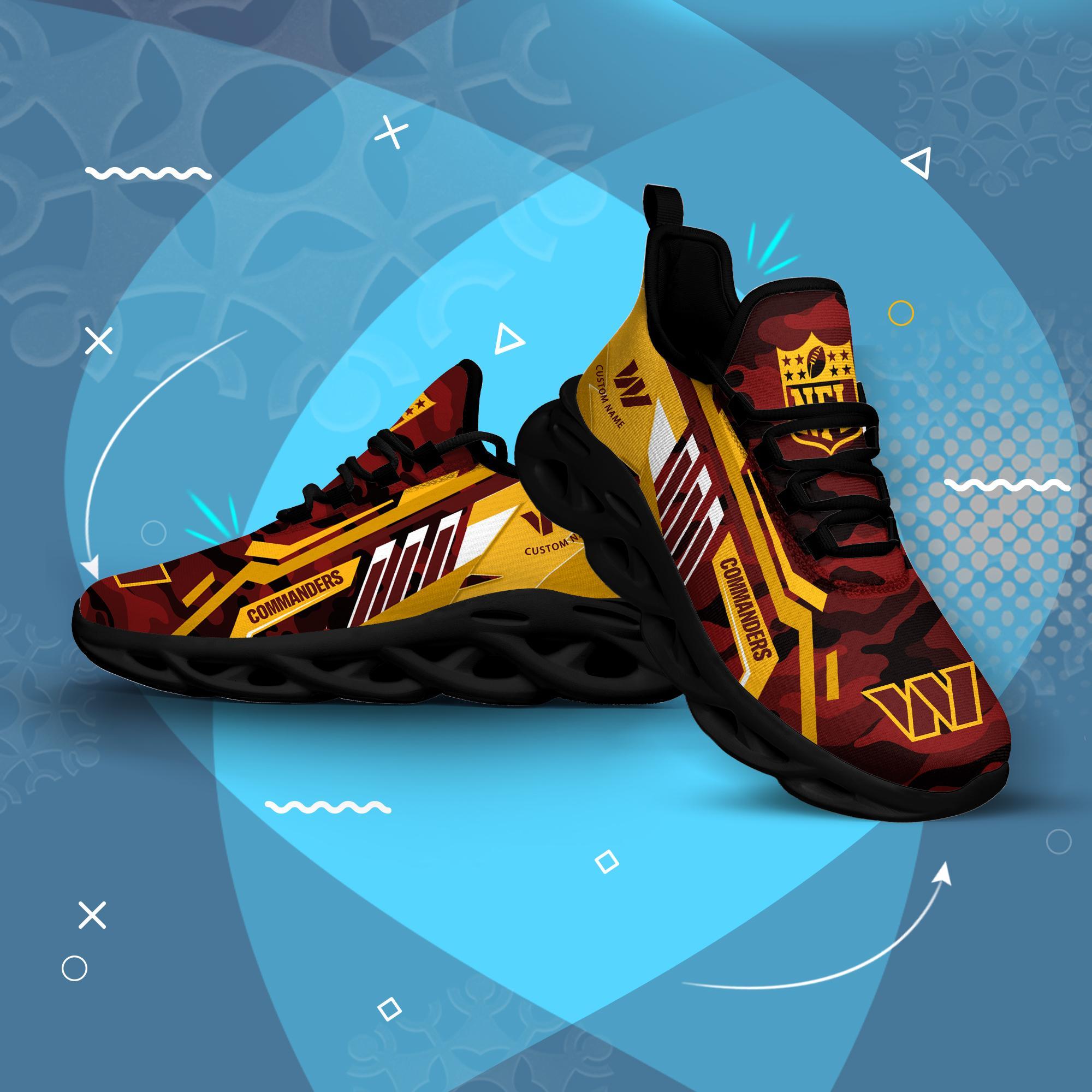 Ideafootwear Washington Commanders Max Soul Shoes Sneakers For Men And Women