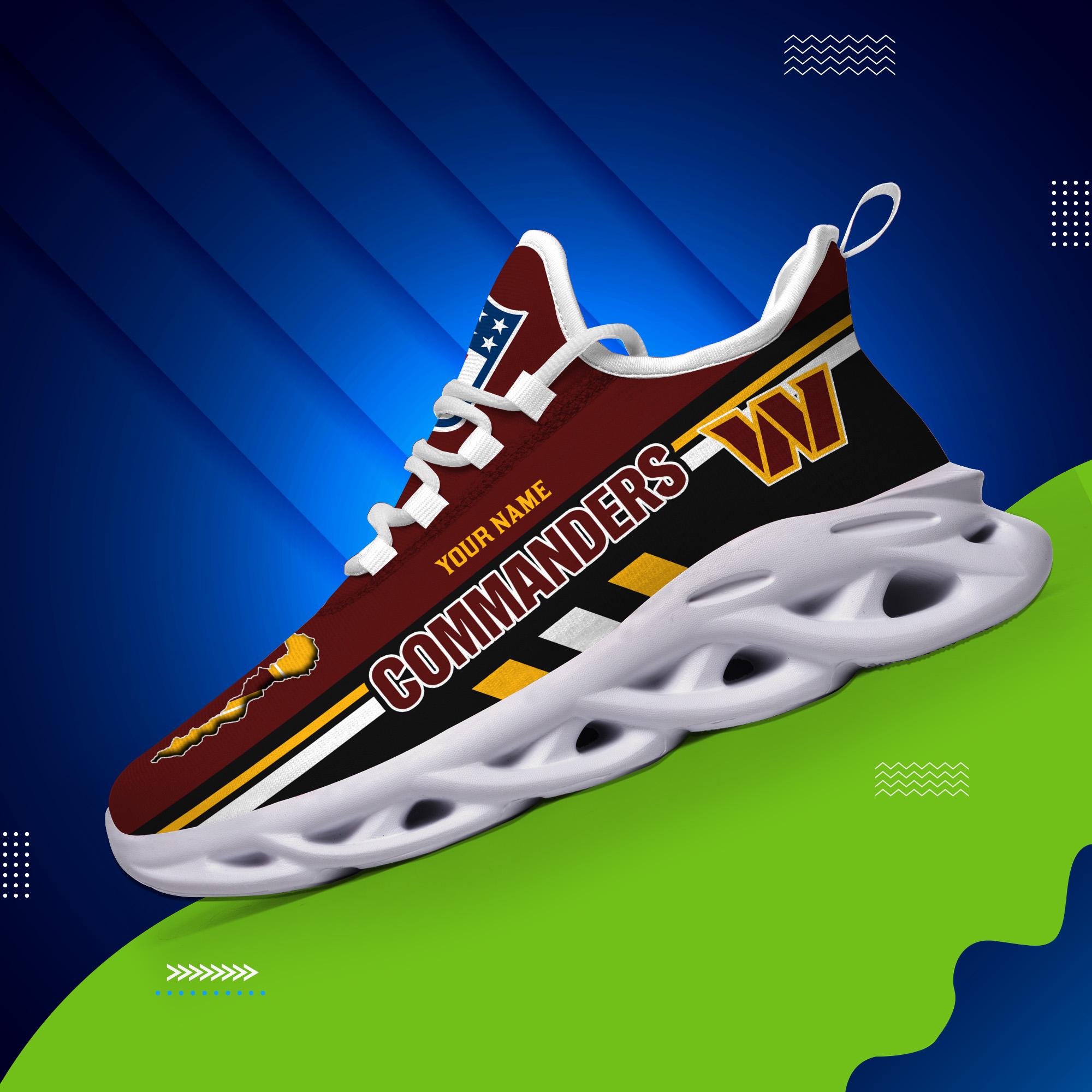Ideafootwear Washington Commanders Max Soul Shoes Sneakers For Men And Women