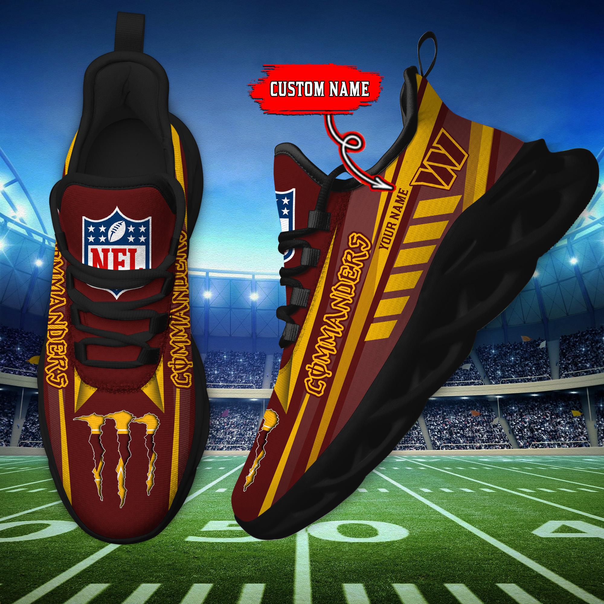 Ideafootwear Washington Commanders Max Soul Shoes Sneakers For Men And Women