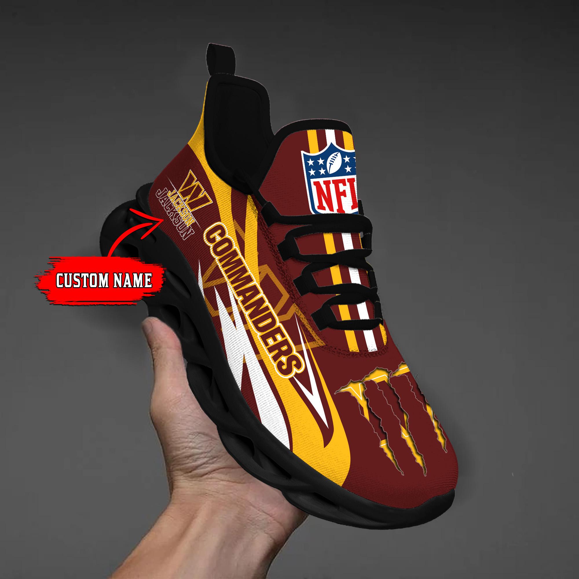 Ideafootwear Washington Commanders Max Soul Shoes Sneakers For Men And Women
