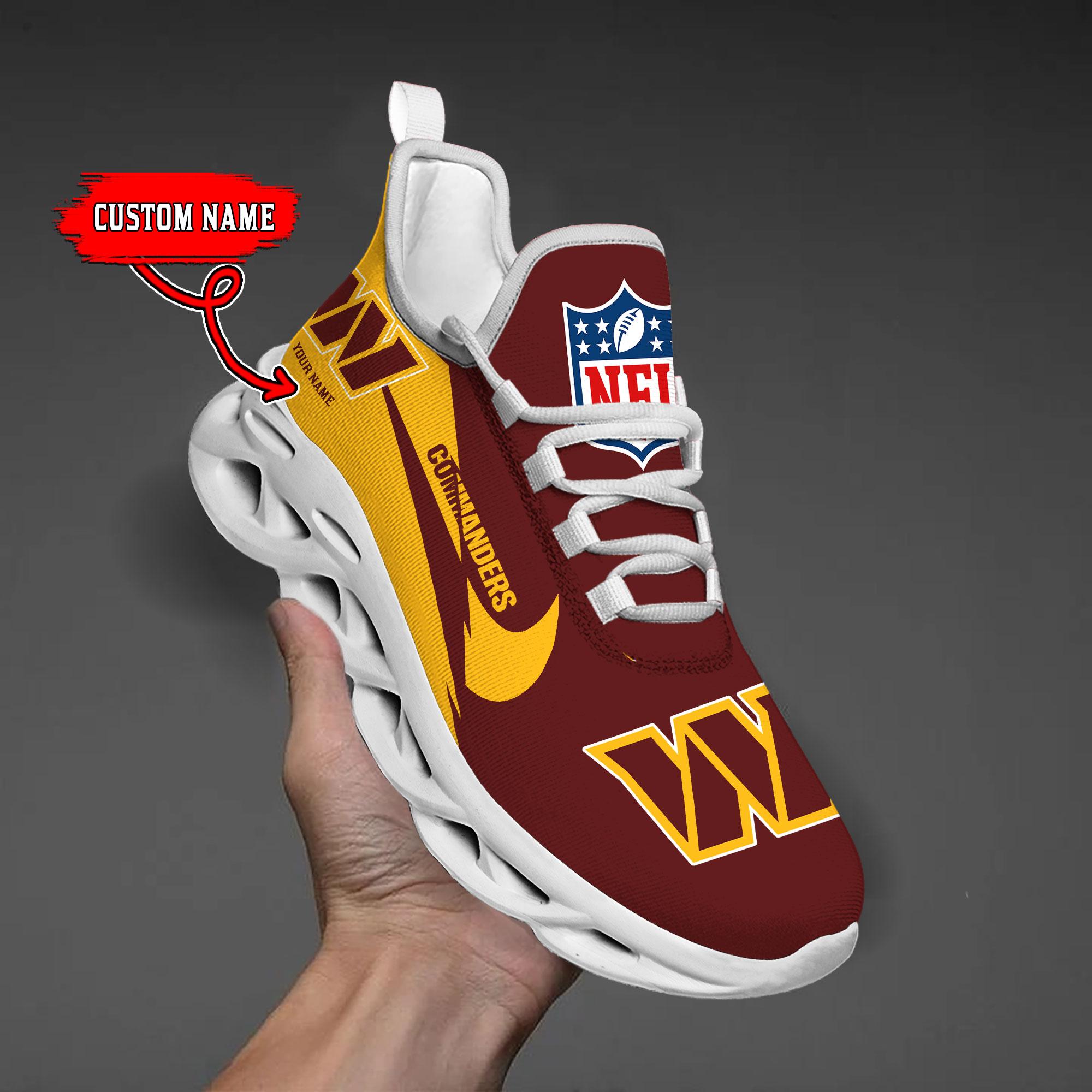 Ideafootwear Washington Commanders Max Soul Shoes Sneakers For Men And Women
