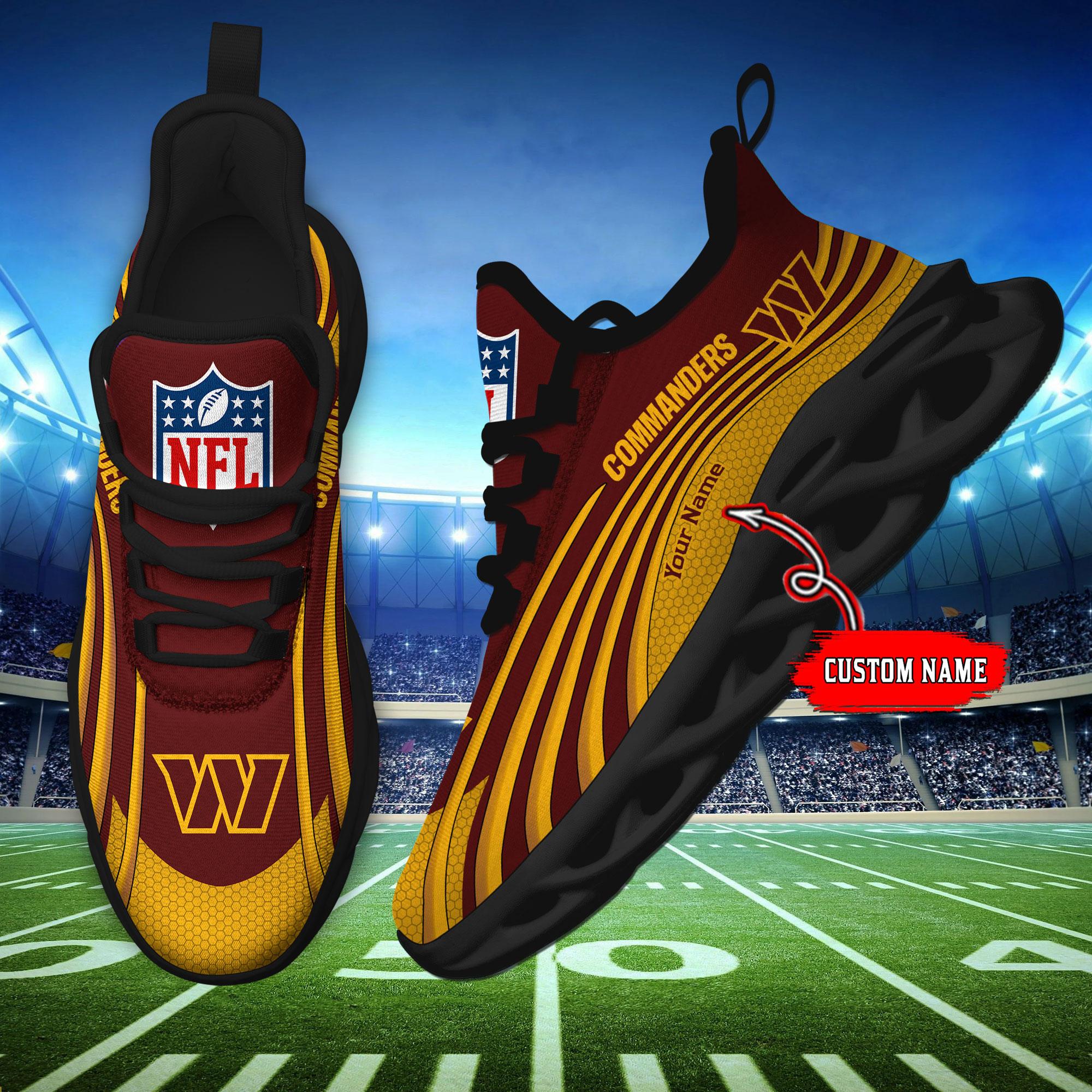 Ideafootwear Washington Commanders Max Soul Shoes Sneakers For Men And Women