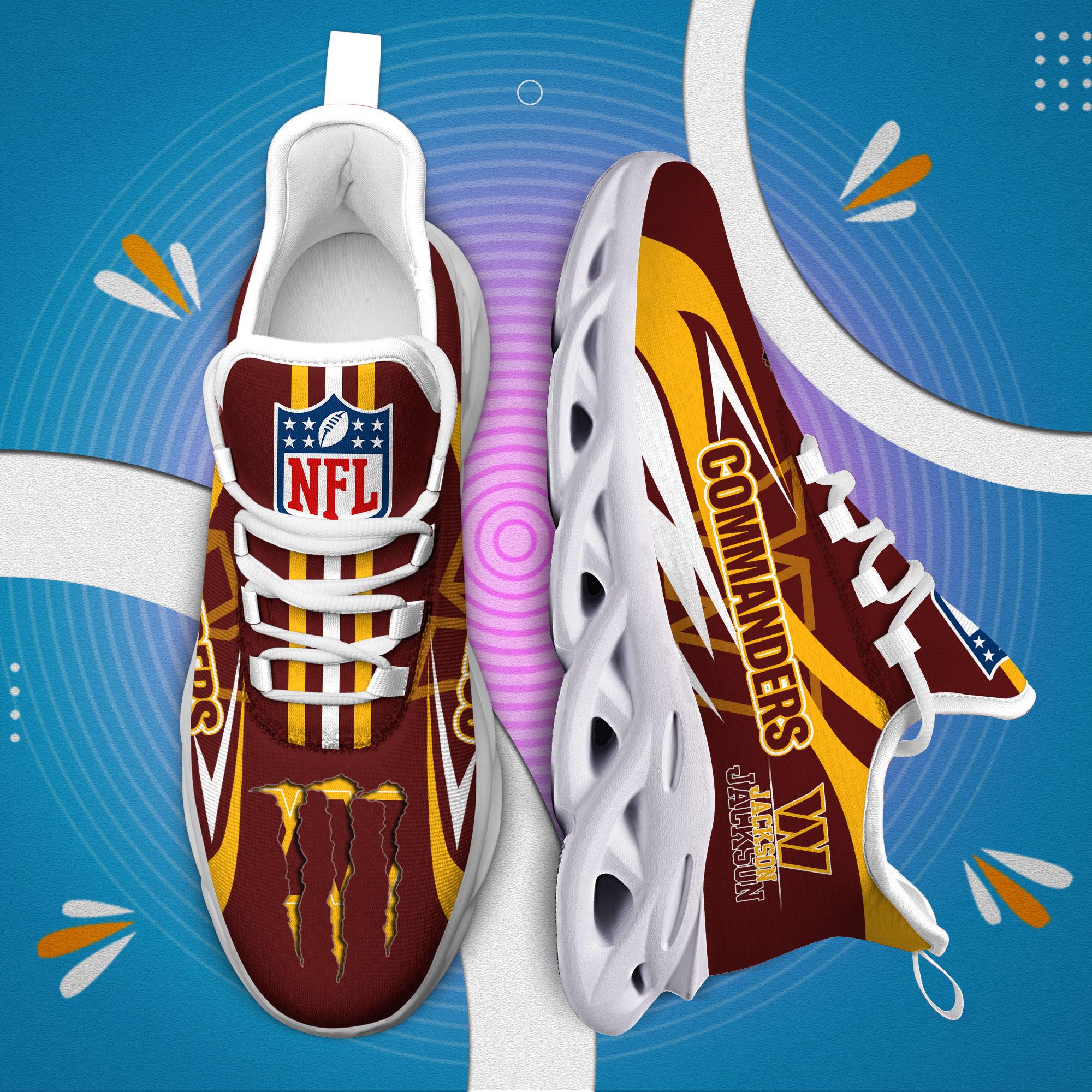 Ideafootwear Washington Commanders Max Soul Shoes Sneakers For Men And Women