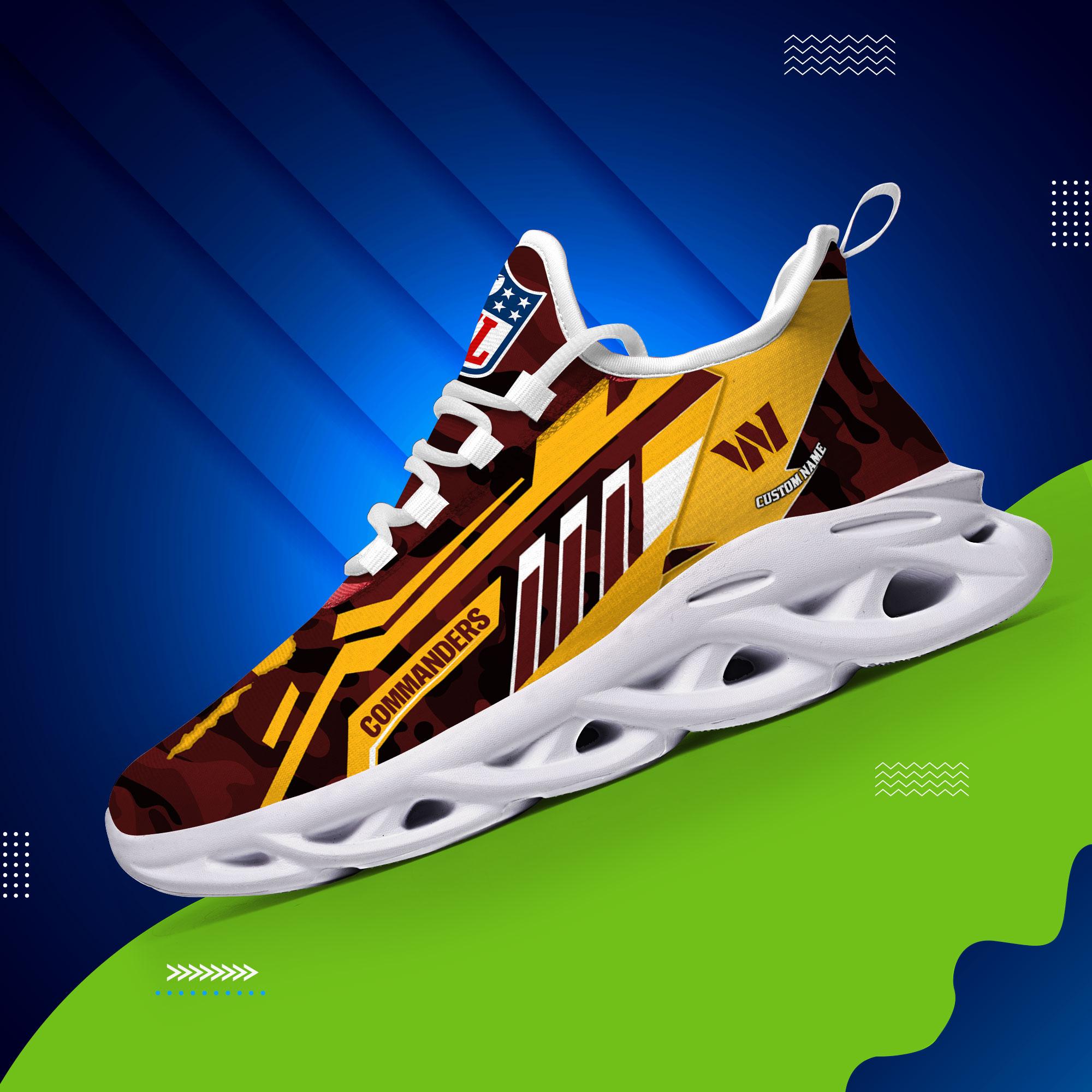 Ideafootwear Washington Commanders Max Soul Shoes Sneakers For Men And Women