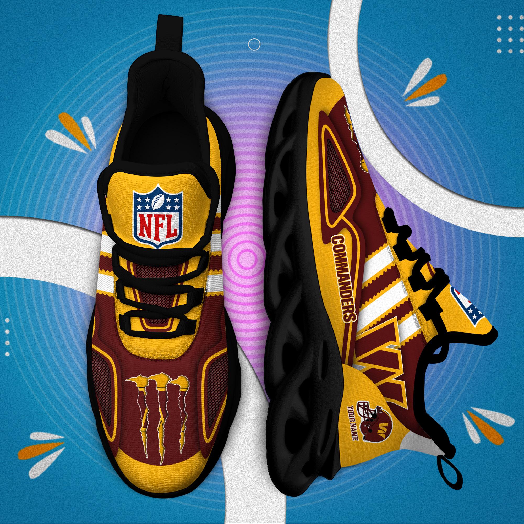Ideafootwear Washington Commanders Max Soul Shoes Sneakers For Men And Women