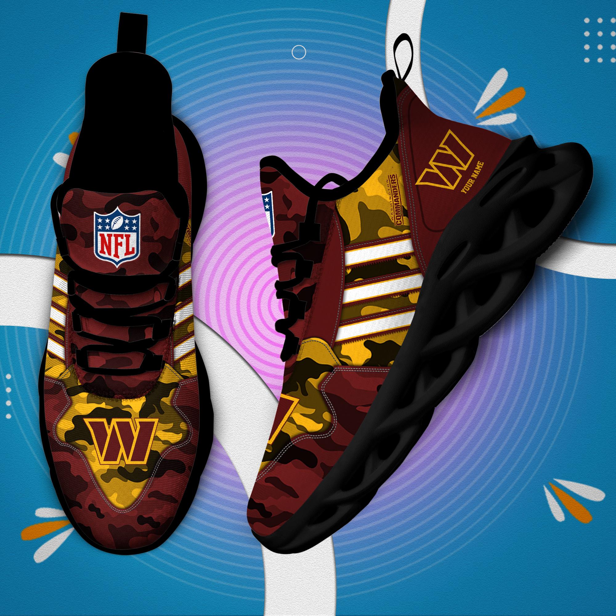 Ideafootwear Washington Commanders Max Soul Shoes Sneakers For Men And Women