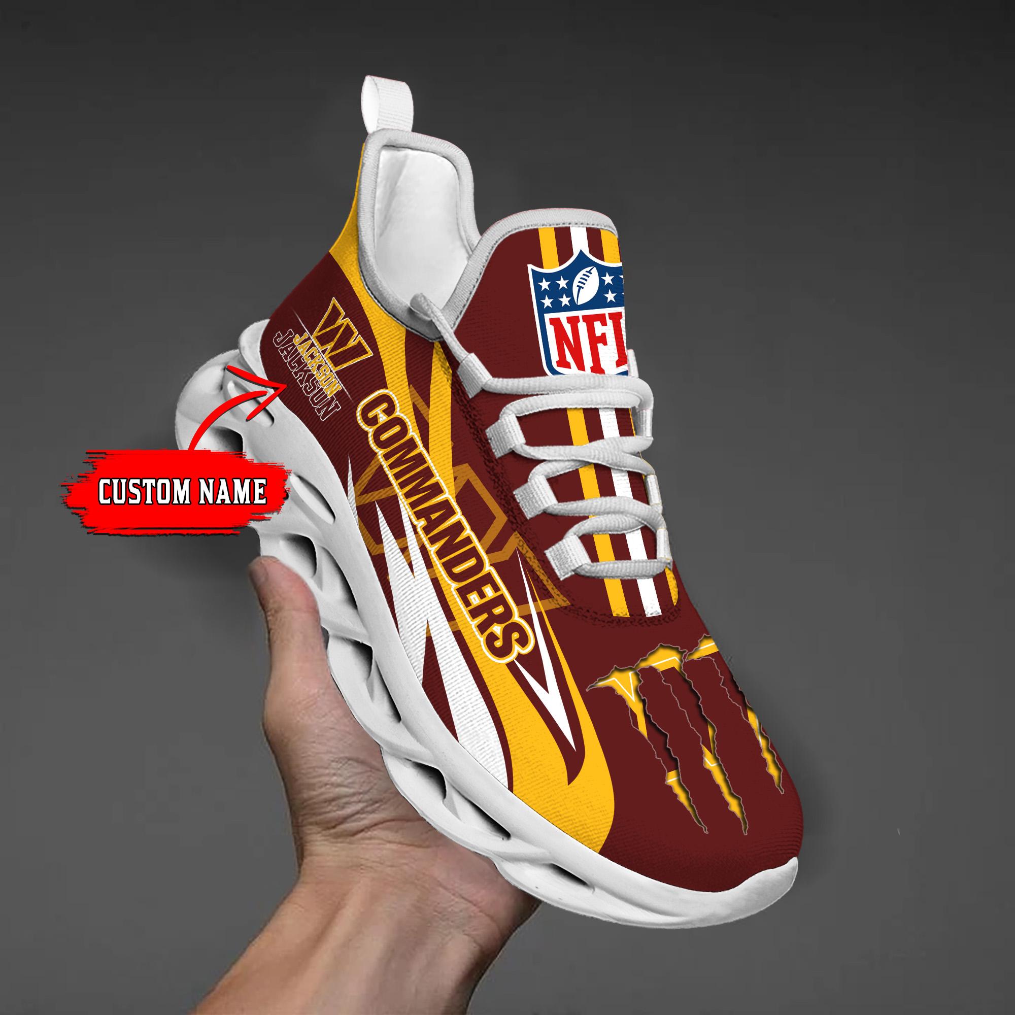 Ideafootwear Washington Commanders Max Soul Shoes Sneakers For Men And Women