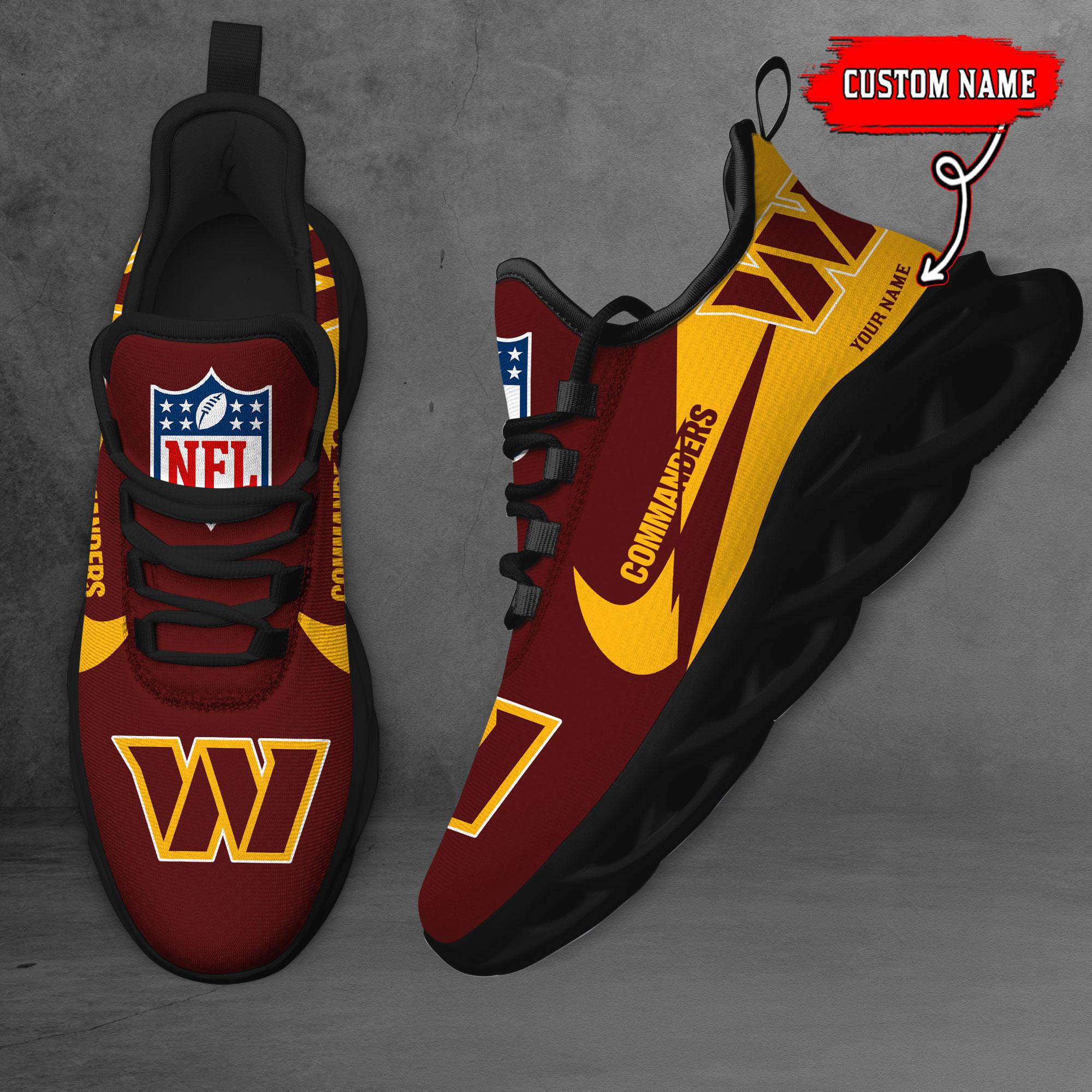 Ideafootwear Washington Commanders Max Soul Shoes Sneakers For Men And Women