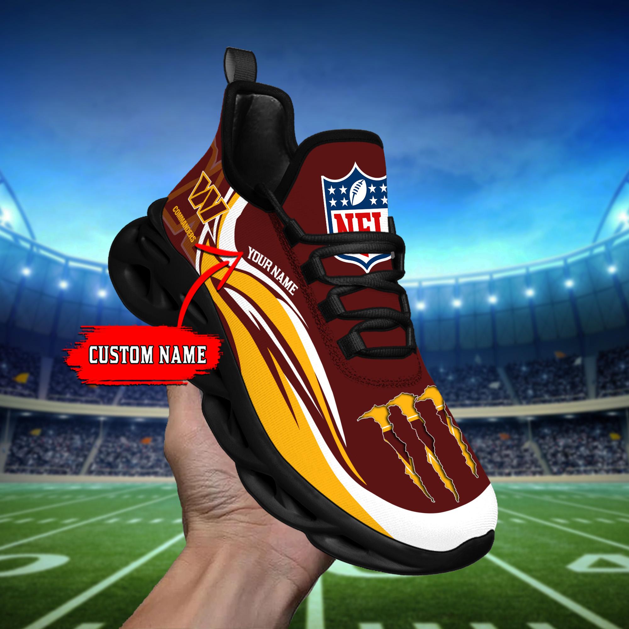Ideafootwear Washington Commanders Max Soul Shoes Sneakers For Men And Women