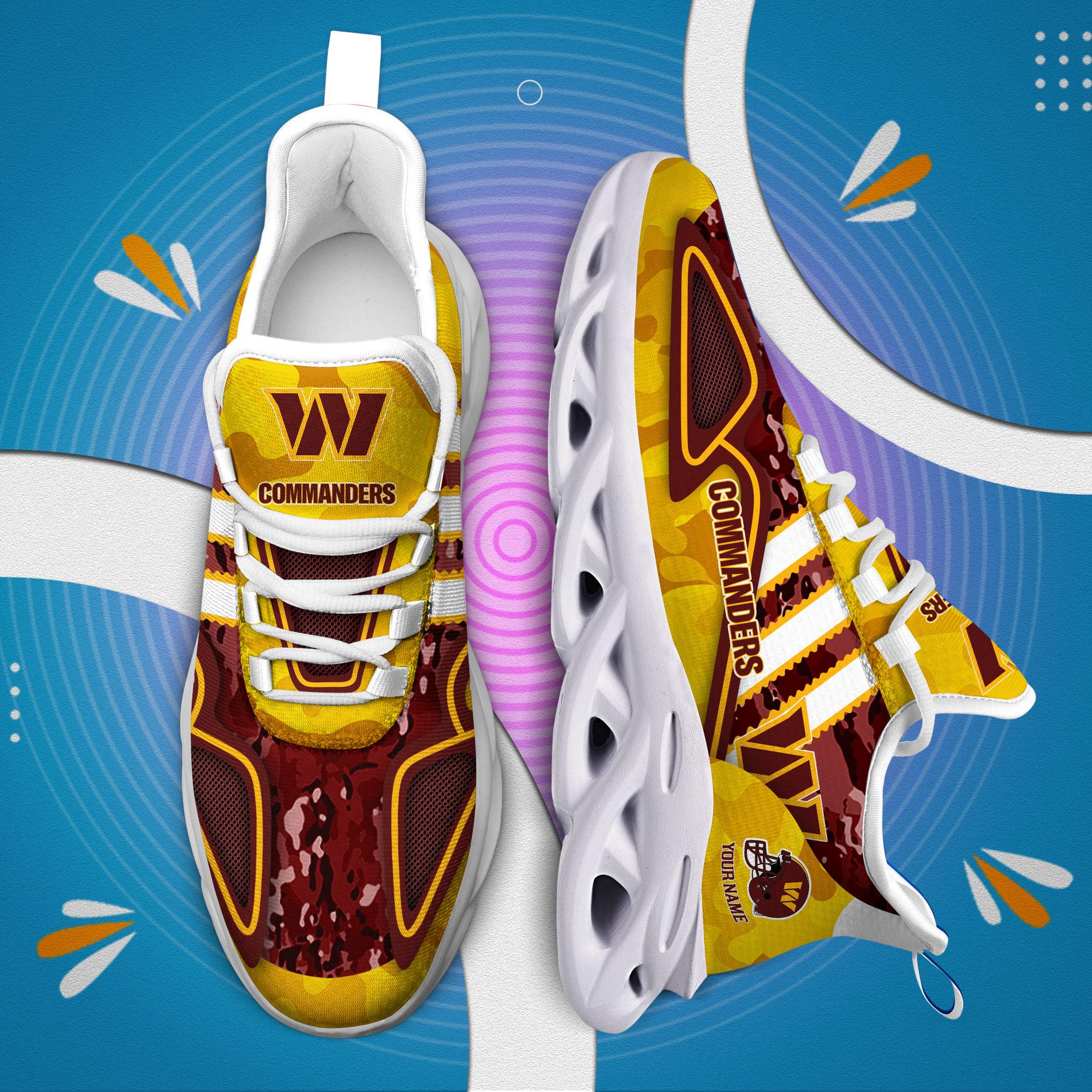 Ideafootwear Washington Commanders Max Soul Shoes Sneakers For Men And Women
