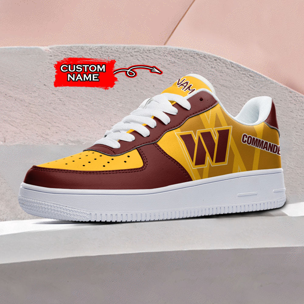 Ideafootwear Washington Commanders NFL Air Low-Top Sneakers Shoes For Men And Women