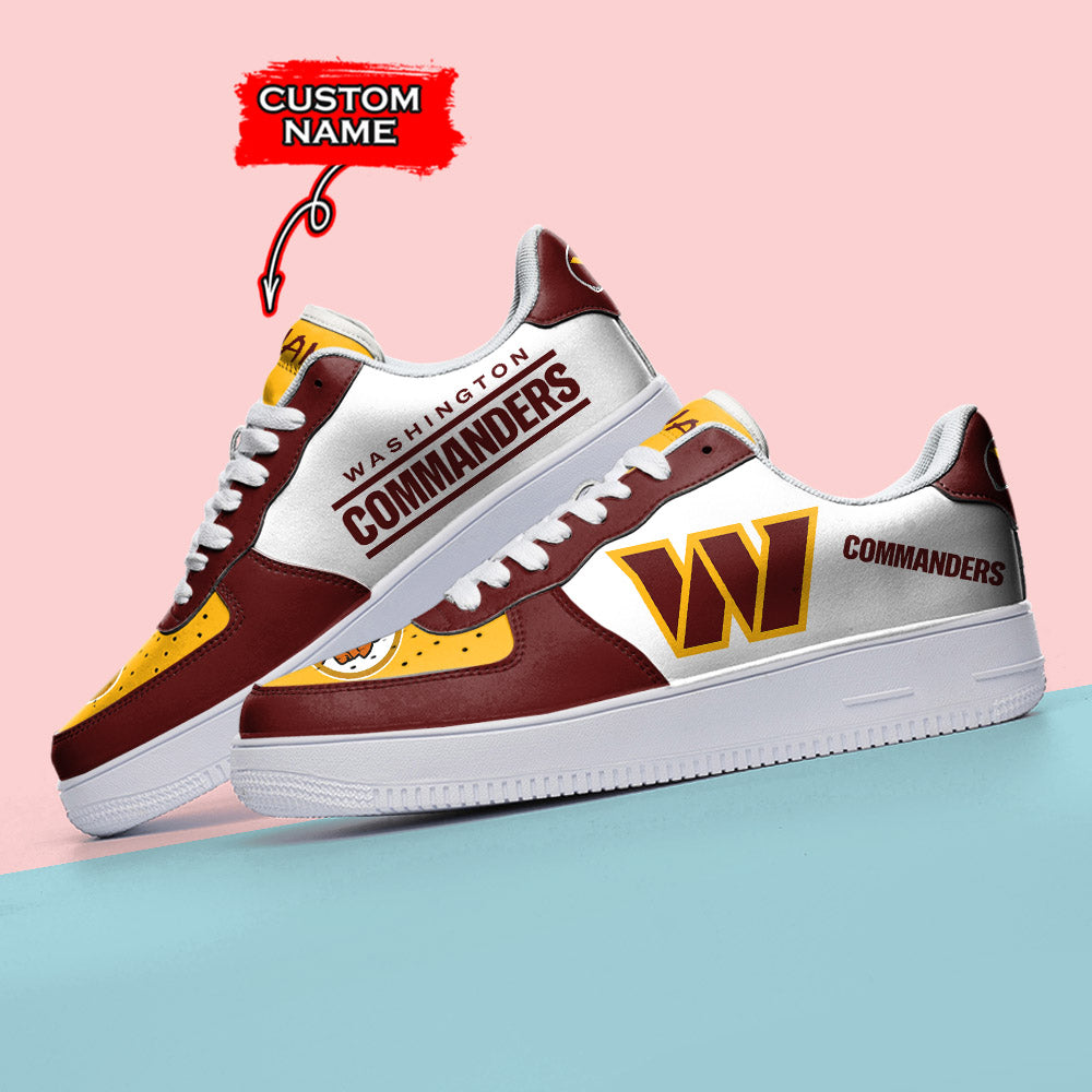 Ideafootwear Washington Commanders NFL Air Low-Top Sneakers Shoes For Men And Women