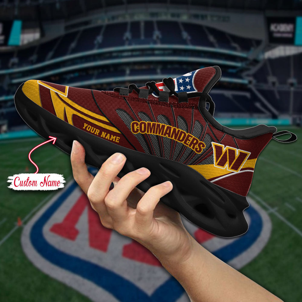 Ideafootwear Washington Commanders NFL Max Soul Shoes Sneakers For Men And Women
