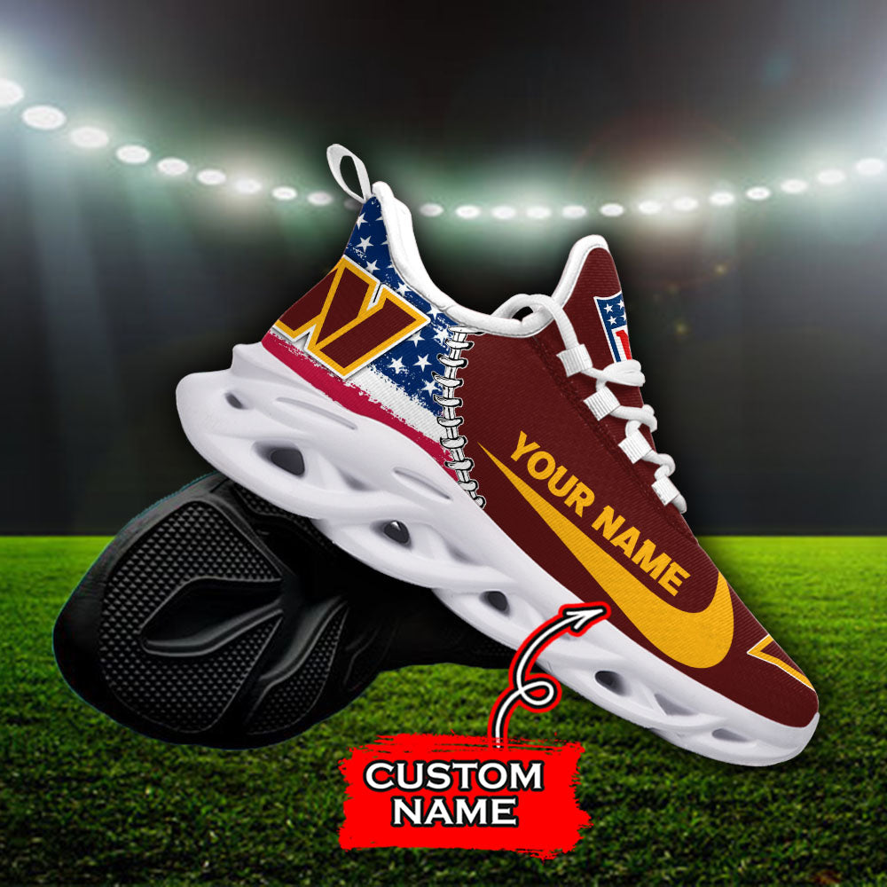 Ideafootwear Washington Commanders NFL Max Soul Shoes Sneakers For Men And Women