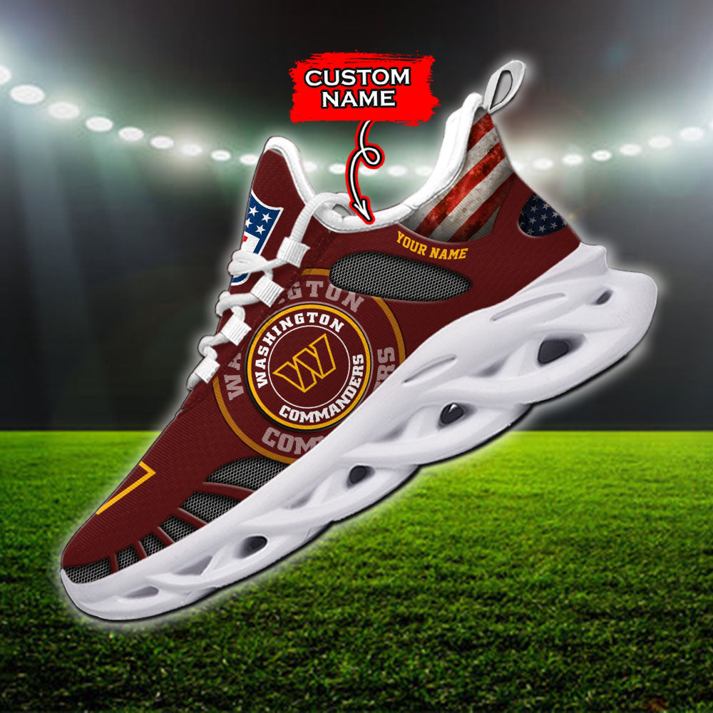 Ideafootwear Washington Commanders NFL Max Soul Shoes Sneakers For Men And Women