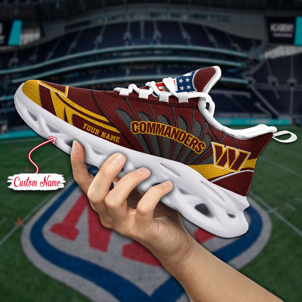 Ideafootwear Washington Commanders NFL Max Soul Shoes Sneakers For Men And Women