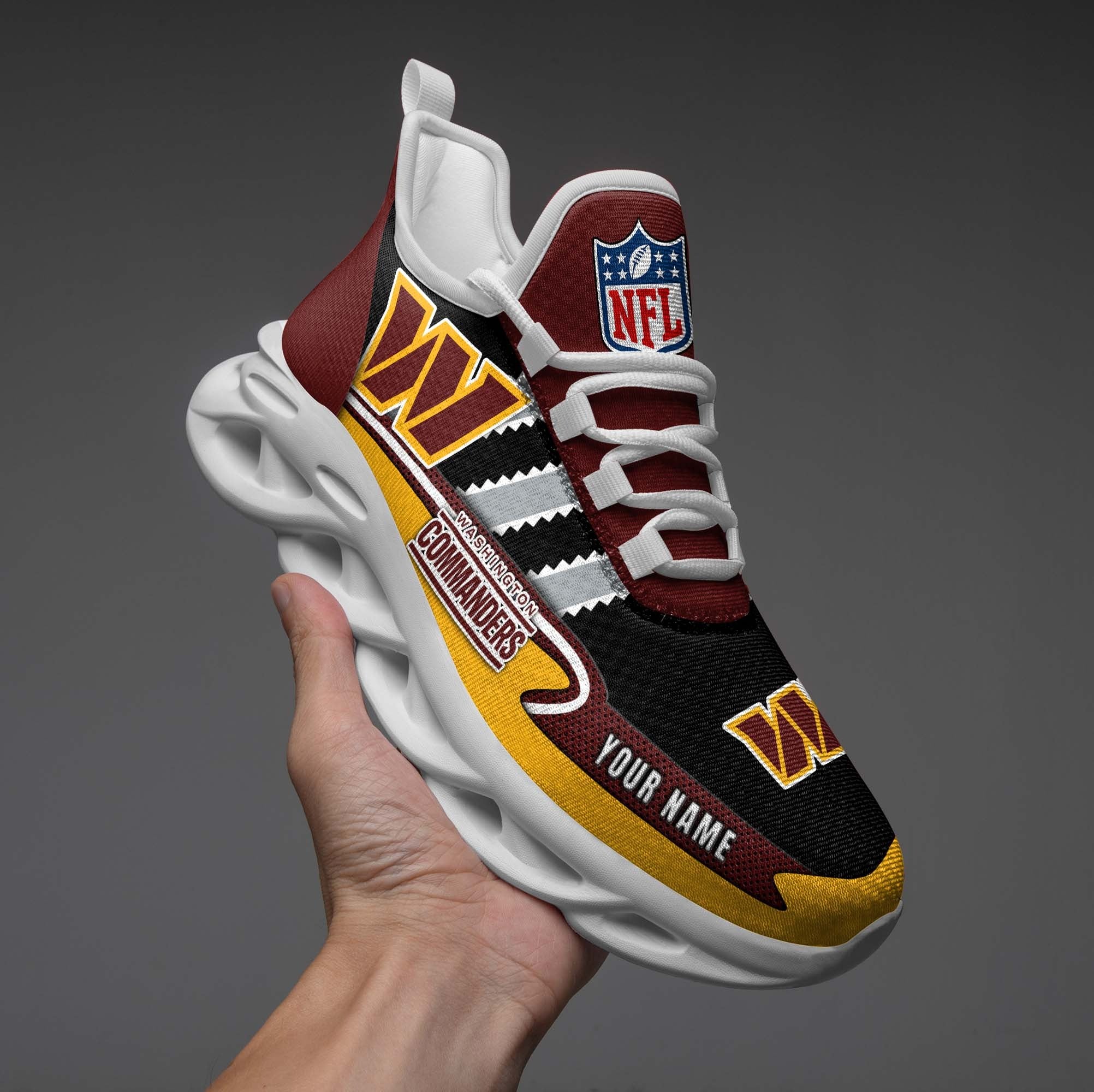 Ideafootwear Washington Commanders NFL Max Soul Shoes Sneakers For Men And Women