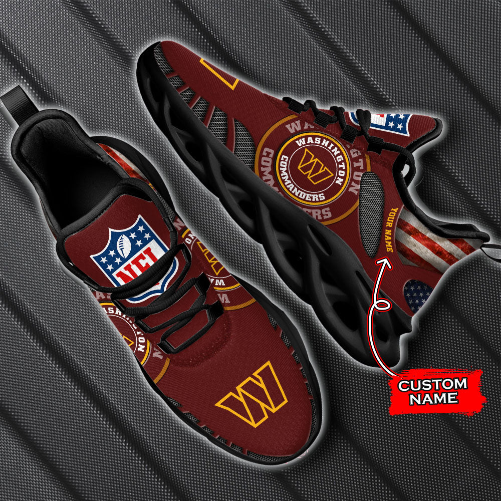 Ideafootwear Washington Commanders NFL Max Soul Shoes Sneakers For Men And Women