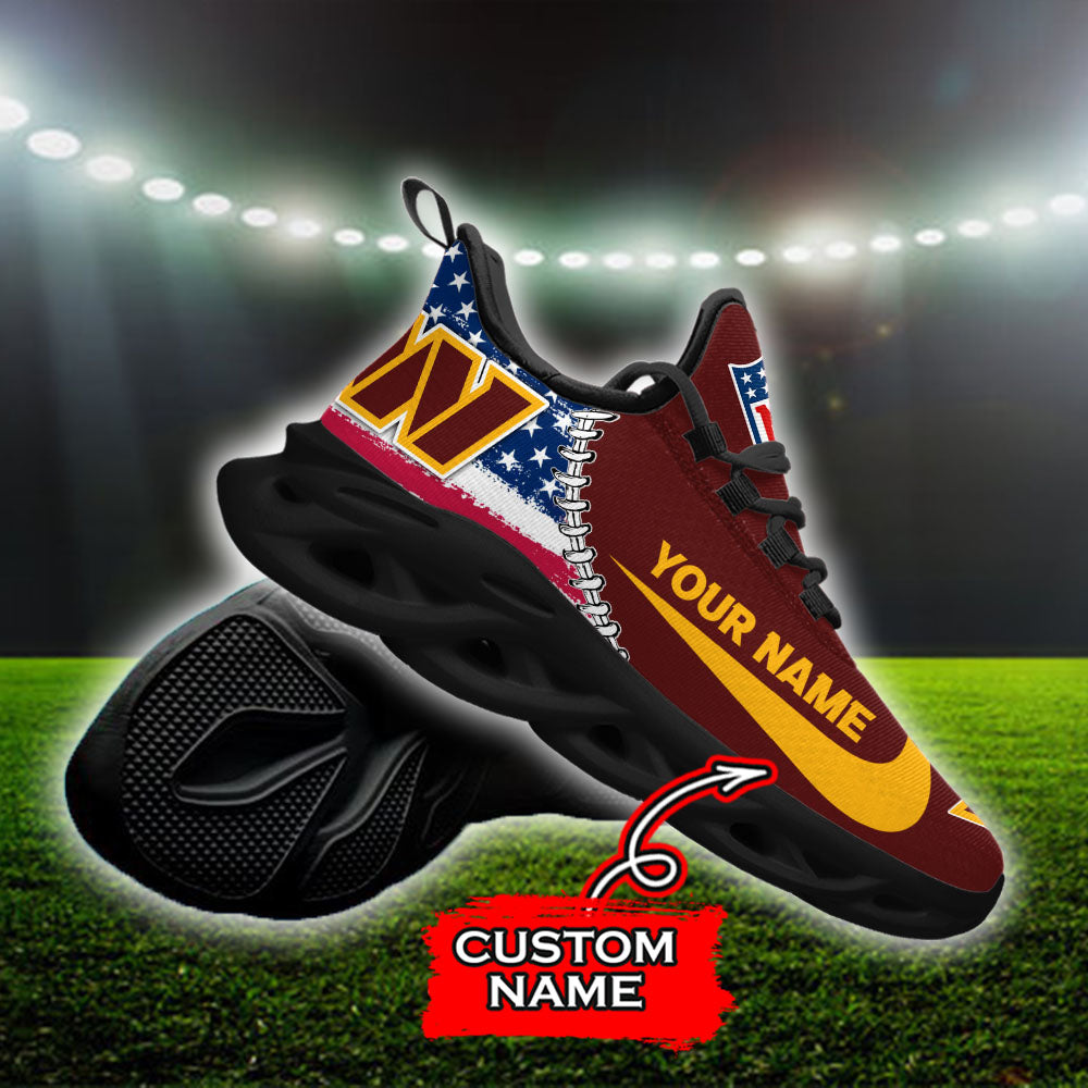 Ideafootwear Washington Commanders NFL Max Soul Shoes Sneakers For Men And Women