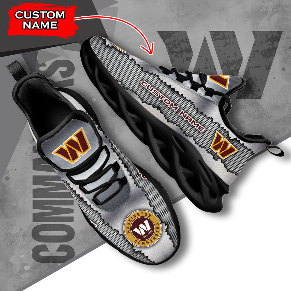Ideafootwear Washington Commanders NFL Max Soul Shoes Sneakers For Men And Women
