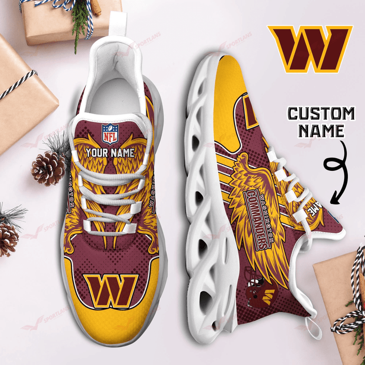 Ideafootwear Washington Commanders NFL Max Soul Shoes Sneakers For Men And Women