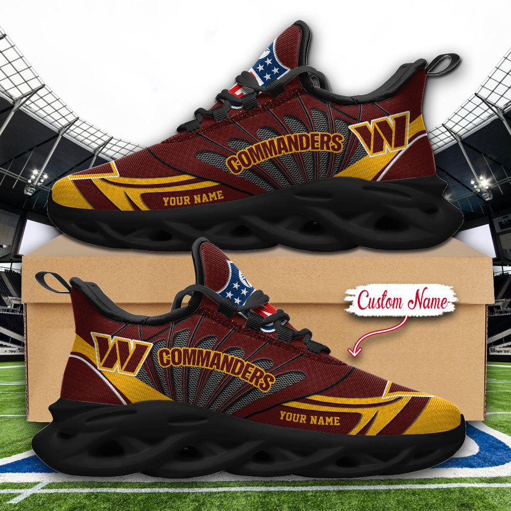 Ideafootwear Washington Commanders NFL Max Soul Shoes Sneakers For Men And Women