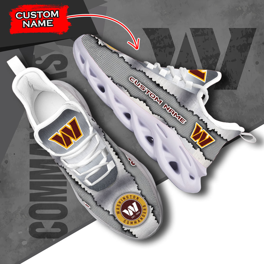 Ideafootwear Washington Commanders NFL Max Soul Shoes Sneakers For Men And Women