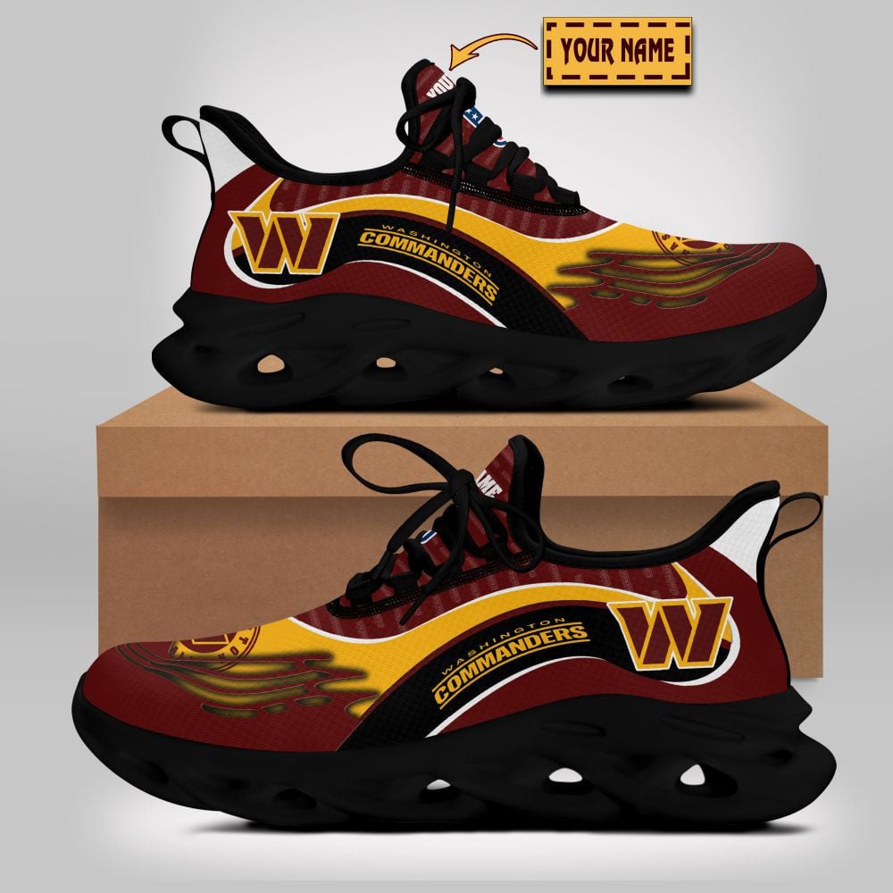 Ideafootwear Washington Commanders NFL Max Soul Shoes Sneakers For Men And Women